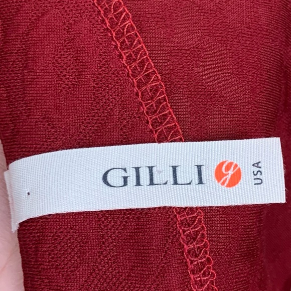 Gilli Red Textured Leopard Printed Short Sleeve Exposed Zip Stretchy Shift Dress - Picture 6 of 8